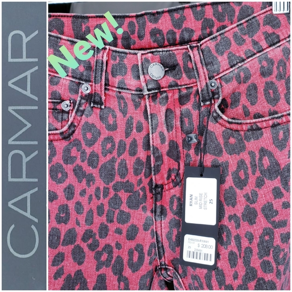 Carmar Denim - 🤍NEW! Carmar Leopard RYAN slim mid-rise jeans Size 25